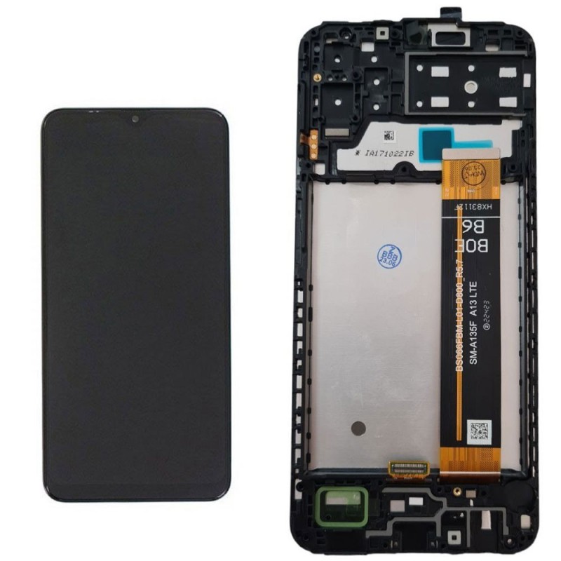 LCD Display + Frame For Samsung Galaxy A13 4G SM-A135 | FLAT BLACK BOE-B6 SM-A135F R5.7