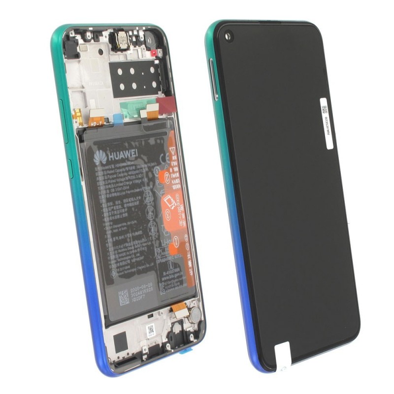 Huawei P40 Lite E LCD Display and Battery Service Pack | Aurora Blue