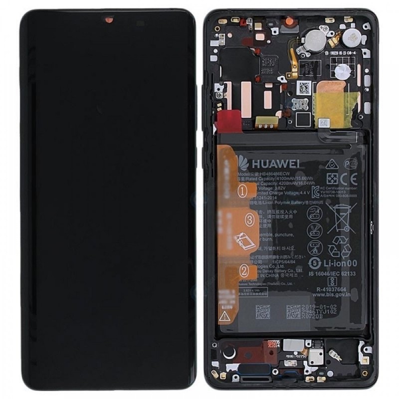 Huawei Service Pack Original LCD Display + Frame and Battery P30 Pro 2019 VOG-L29 | Aurora Black