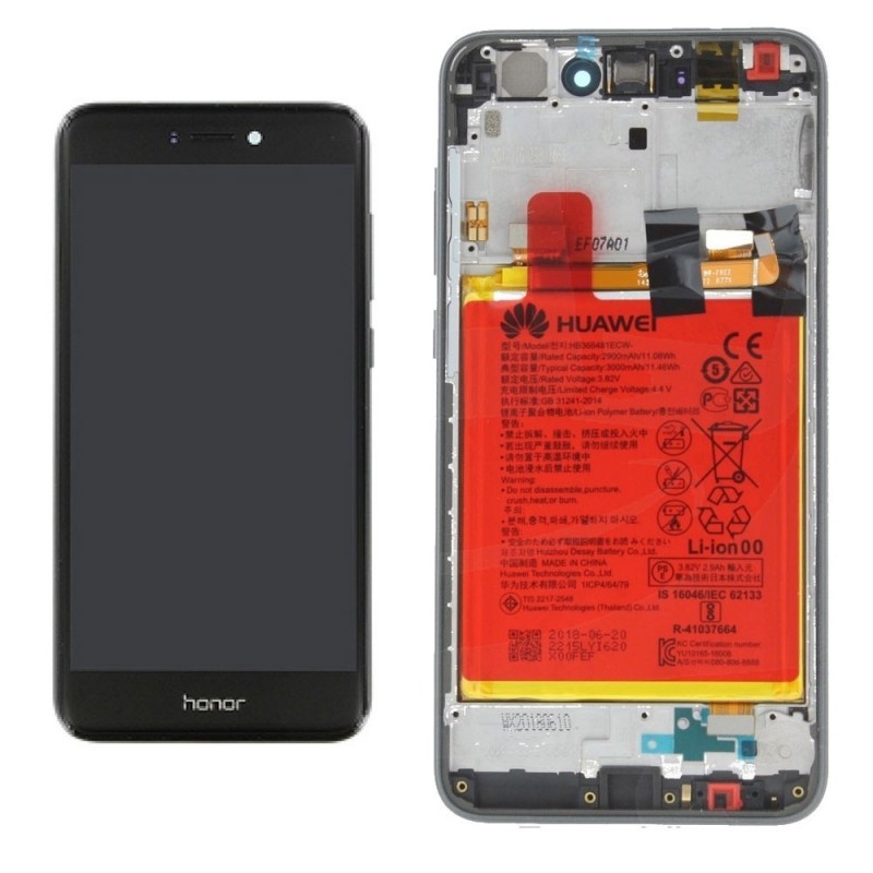 Huawei Service Pack LCD Completo di Batteria Per Huawei Honor 8 Lite PRA-L00 | Nero