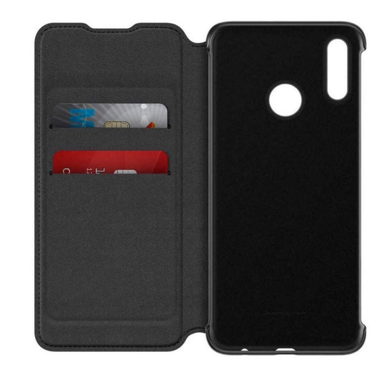Huawei Wallet Cover Originale in Tessuto Robusto Per P-Smart+ 2019 