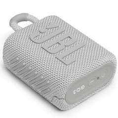 JBL GO 3 Speaker Bluetooth Cassa Portatile Waterproof e Dustproof IP67 | Bianco