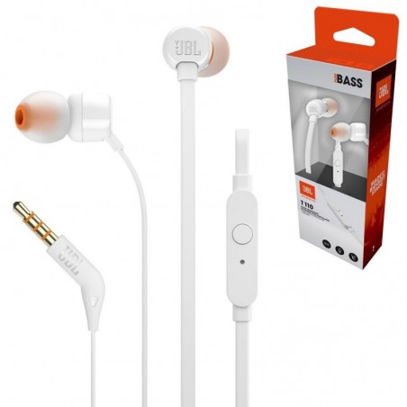 Photo of JBL T110 Cuffie Auricolari Con Filo + Comando e Microfono | White - JBL