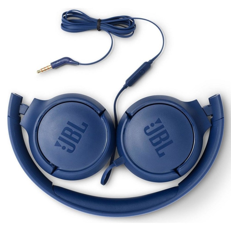 JBL Tune 500 T500 Wired On-Ear Headphones with 3.5" Jack and Controls and Microphone | Blue JBL Tune 500 T500 Wired On-Ear Headphones with 3.5" Jack and Controls and Microphone | Blue