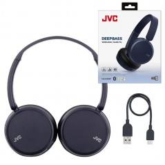 Foto di JVC Cuffie DEEPBASS WIRELESS On-Ear Bluetooth HA-S36W-A-U | BLU - JVC