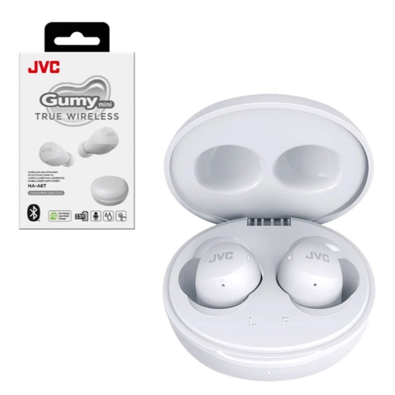 JVC HA-A6T-W-U Cuffie Intrauricolari Bluetooth True Wireless Auricolare Gumy Mini Bianco JVC HA-A6T-W-U Cuffie Intrauricolari Bluetooth True Wireless Auricolare Gumy Mini Bianco