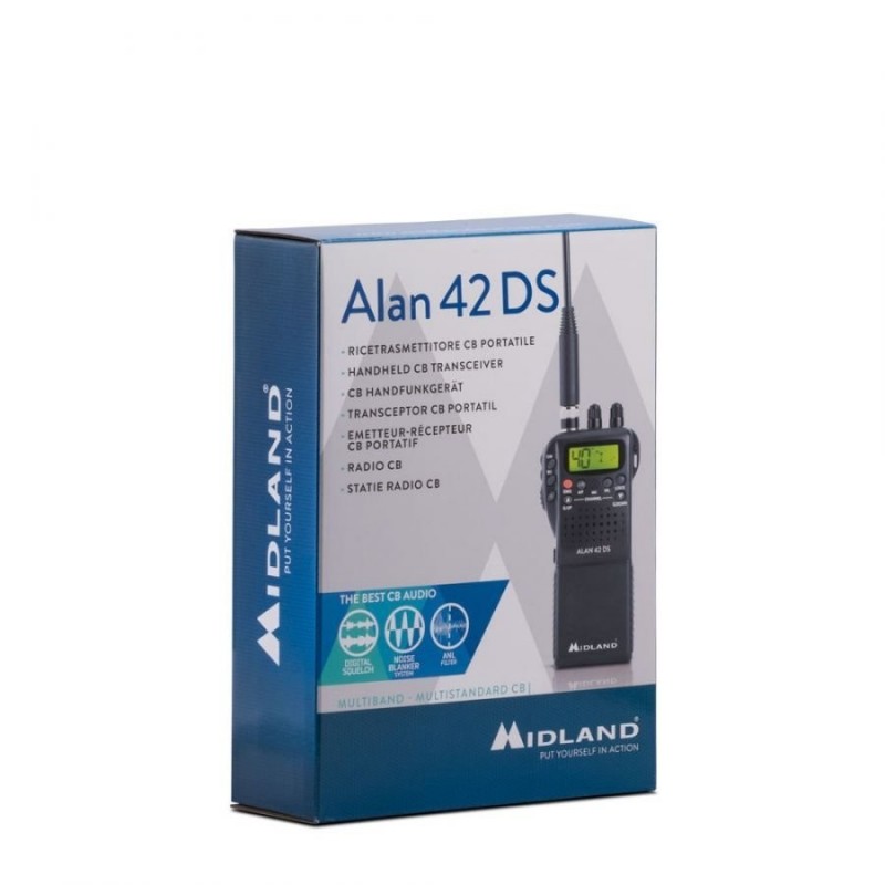 MIDLAND ALAN 42 DS Radio CB Ricetrasmettitore Portatile AM/FM RICONDIZIONATO