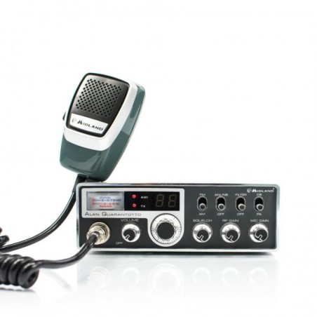  MIDLAND ALAN 48 Quarantotto CB Radio Mobile Transceiver 40 Channel AM/FM Refurbished