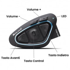 MIDLAND BTX2 PRO S Singolo Interfono Moto Bluetooth Auricolare da Casco Single Pack