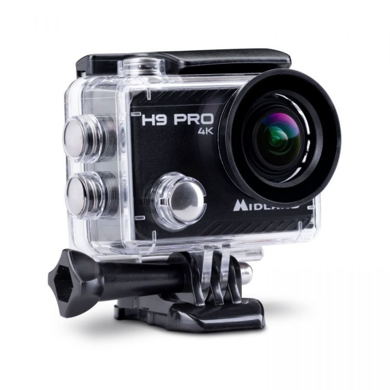 MIDLAND H9 PRO ACTION CAM 4K WI-FI Videocamera con Custodia Waterproof 30MT Accessori Inclusi