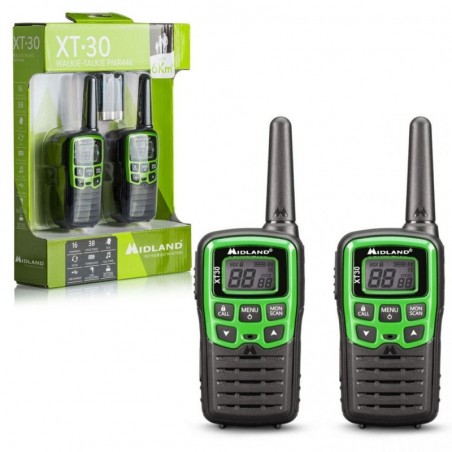Buy Midland XT30 Doppio Walkie Talkie Radio Ricetrasmettitori | Black and Green online