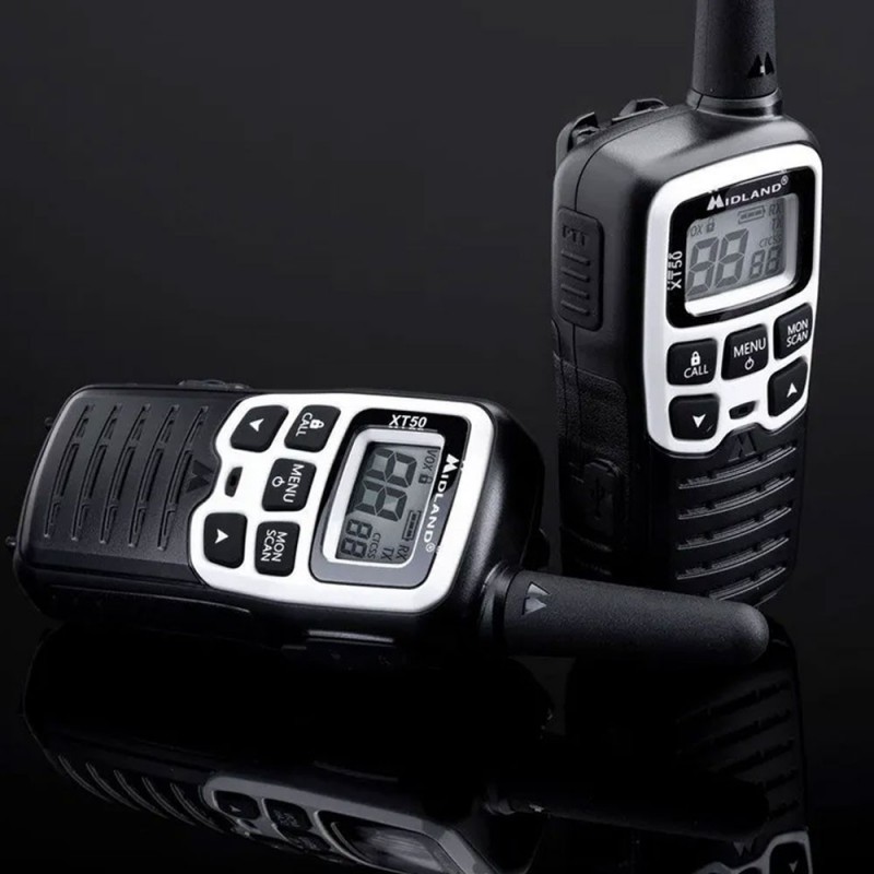 Midland XT50 Doppio Adventure Walkie Talkie Radio Ricetrasmettitori | Nero