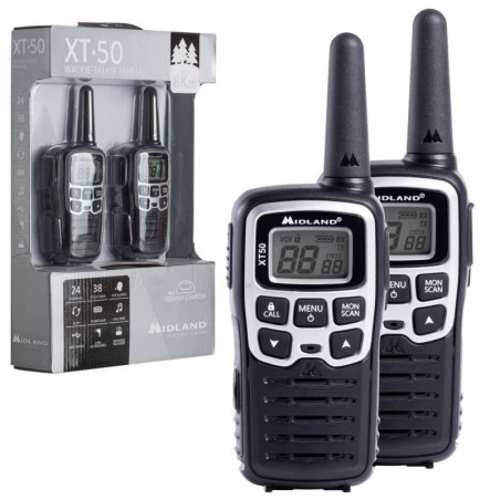 MIDLAND Midland XT50 Doppio Walkie Talkie Radio Ricetrasmettitori | Nero for sale