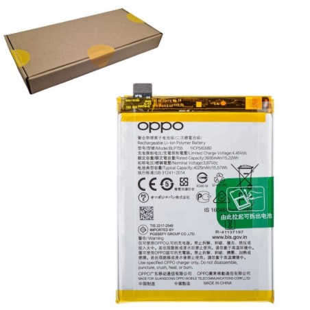 Foto di Oppo Service Pack Batteria BLP755 Originale per Reno3 5G / Reno3 Pro 5G / Find X2 Lite / Find X2 Neo / Reno3 - Oppo