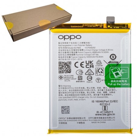 Oppo Oppo Service Pack Battery BLP805 Genuine for A16s/A16/A74 5G/A54 5G/A93 5G | CPH2271 CPH2269 CPH2197 CPH2195 for sale