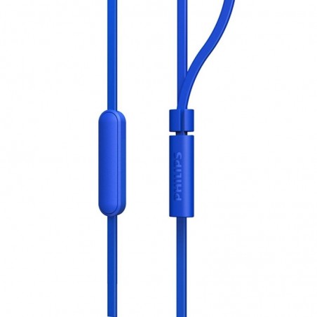 Philips TAE1105 Wired In-Ear Headphones with In-Line Remote | 3.5mm Jack | Blue
