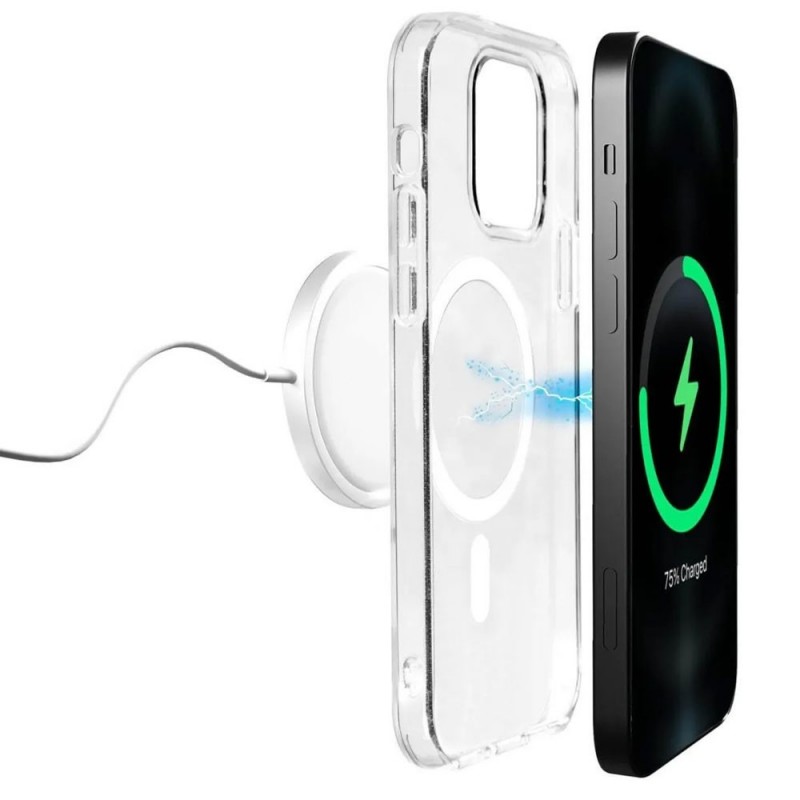 Puro "LITE MAG COVER" TPU Case with Integrated Magnets for iPhone 14 Pro | Clear