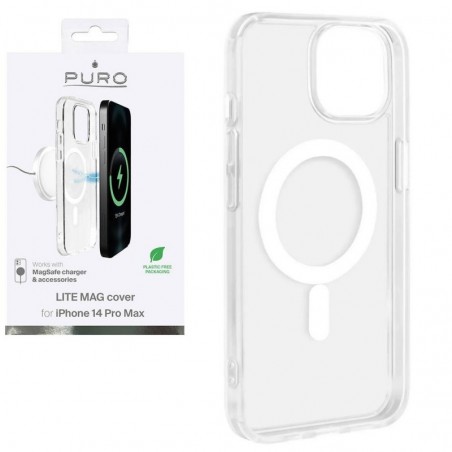 Acquista Puro Custodia in TPU con magneti integrati ''LITE MAG COVER'' per iPhone 14 Pro Max | Trasparente su Smartness