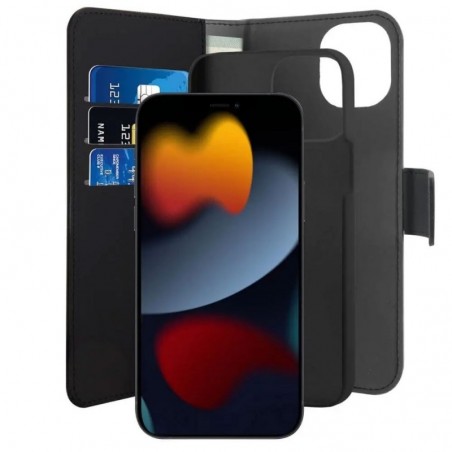 Buy Puro Wallet Detachable 2 in 1 Flip Case Horiz. + Magnetic Cover for iPhone 13 | Black online