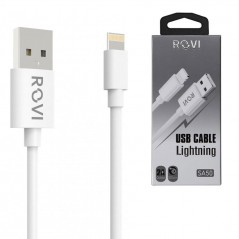Foto di Rovi Elegant Cavo di Ricarica da USB-A a Lightning in PVC SA50 1mt 2A | Bianco - Rovi