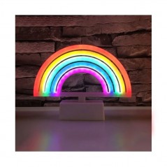 Buy ROVI Forever Light Lampada Neon Luce Led Decorativo USB PLUG con Base | Arcobaleno online