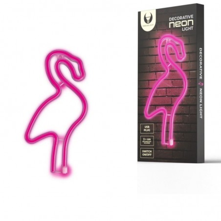 Product image ROVI Forever Light Lampada Neon Luce Led Decorativo USB PLUG Switch On-Off | Flamingo