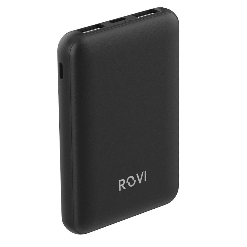 ROVI Power Bank OP-845A 5000MAH Caricabatterie Portatile 2 Porte USB-A 1 USB-C | Nero