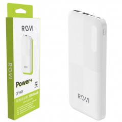 Acquista ROVI Power Bank OP-908 10000MAH Caricabatterie Portatile 2 Porte USB-A - 1 USB-C - 1 Micro Usb | Bianco in vendita