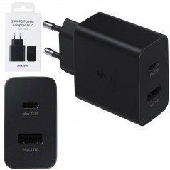 Acquista Samsung Adattattore USB-C USB-A 35W EP-TA220NBEG Caricabatterie Duo | Nero in vendita