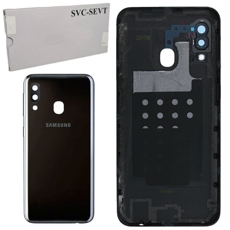 Samsung Original Back Cover Service Pack with Camera Frame for Galaxy A20e SM-A202 | Black