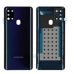 Samsung Back Cover Originale Service Pack con Camera Frame per Galaxy A21S SM-A217 | Nero