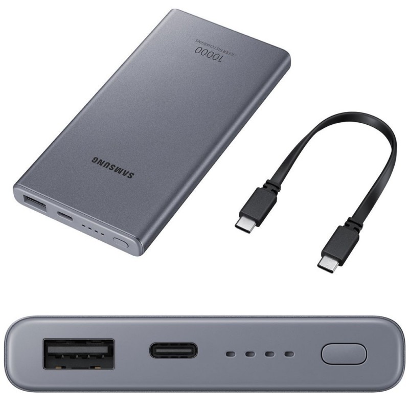 Samsung Portable Battery 25W 10000maH Power bank Super Fast Charging USB-A USB-C | Grey Samsung Portable Battery 25W 10000maH Power bank Super Fast Charging USB-A USB-C | Grey