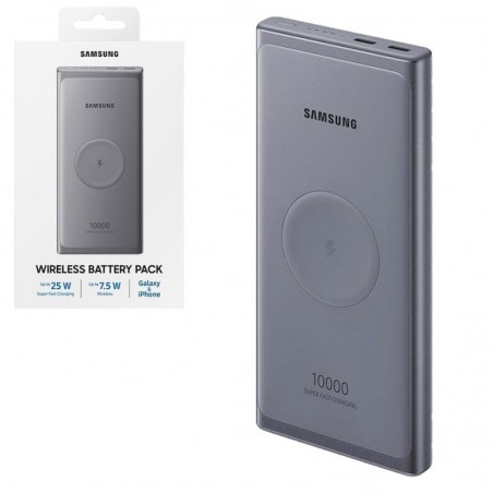 Product image Samsung Wireless Portable Battery EB-U3300XJEG Battery Pack Fast Charge 10000mAh 2 Type-C ports |&nbsp;Gray