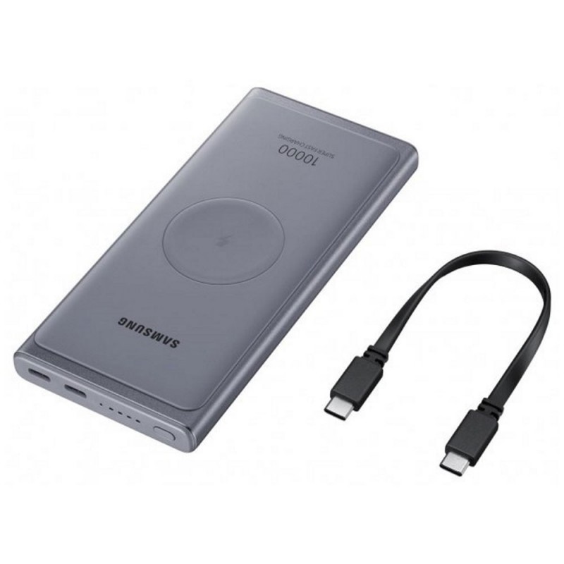 Samsung Wireless Portable Battery EB-U3300XJEG Battery Pack Fast Charge 10000mAh 2 Type-C ports | Grey Samsung Wireless Portable Battery EB-U3300XJEG Battery Pack Fast Charge 10000mAh 2 Type-C ports | Grey