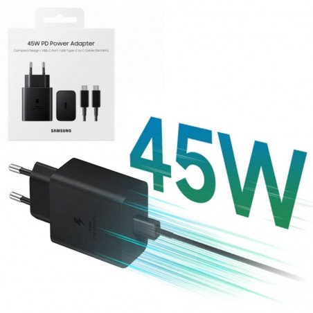 Compra Samsung CaricaBatterie Supercharge 45W Type-C + Cavo EP-T4510X Blister | Nero online