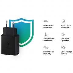 Samsung Supercharge 45W Type-C Charger + Cable EP-T4510X Blister Pack | Black
