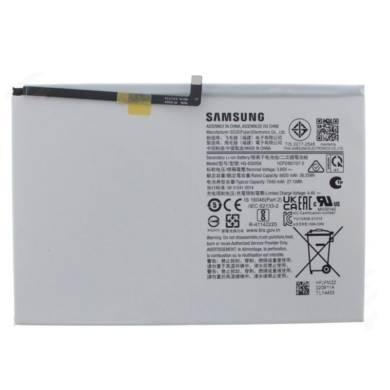 Samsung Service Pack Batteria HQ-6300SA Originale per Galaxy TAB A8 7040 mAh SM-X200 | X200 X205