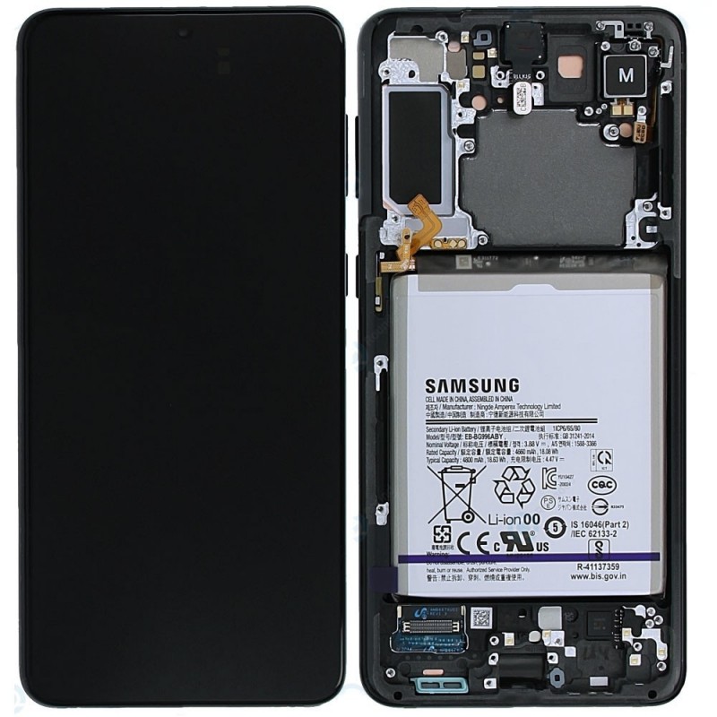 Samsung Service Pack LCD Display with Battery Included for Galaxy S21 Plus 5G G996 | Black