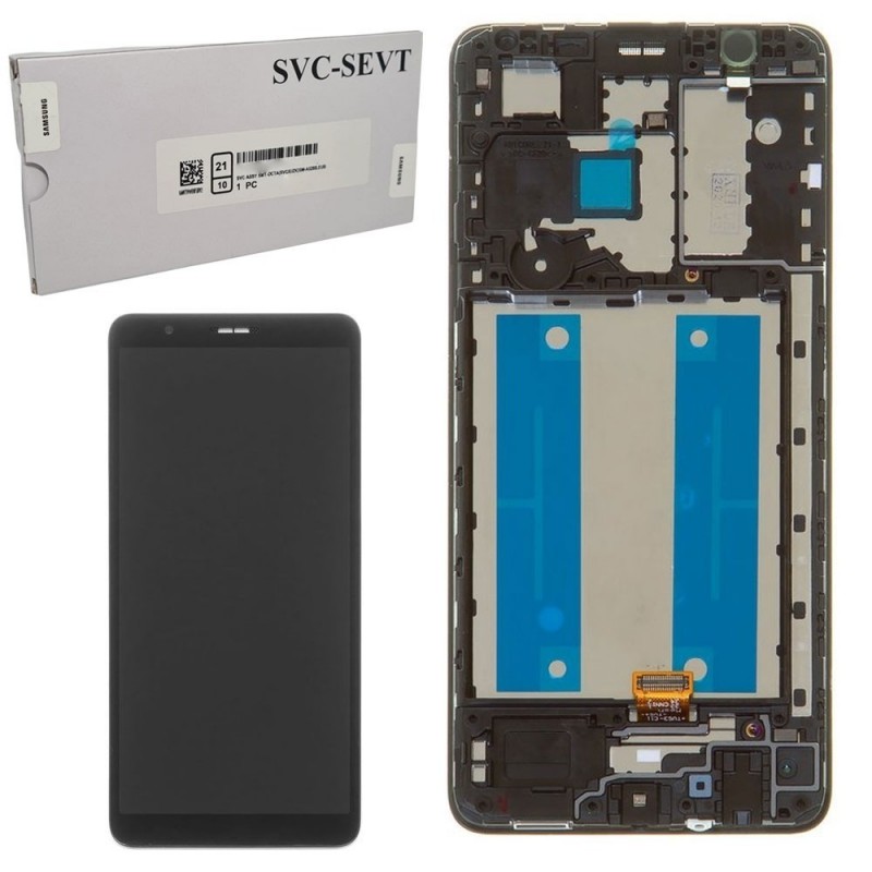 Samsung SERVICE PACK Display LCD ORIGINALE + Frame Per Galaxy A01 CORE SM-A013F | Nero