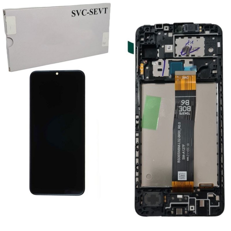  Samsung Service Pack Original LCD Display + Frame For Galaxy A12 2021 A127 - M12 M127 | FLAT BUOYS B6 A127F VERTICAL