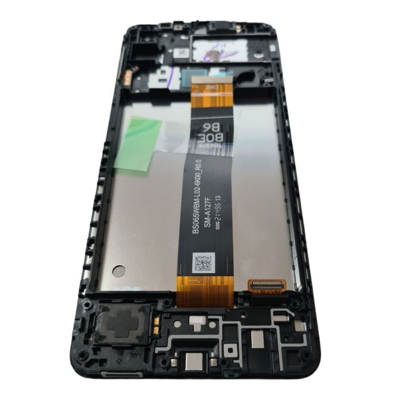 Samsung SERVICE PACK Display LCD ORIGINALE + Frame Per Galaxy A12 2021 A127 - M12 M127 | FLAT BOE B6 A127F in VERTICALE 
