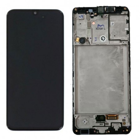 Samsung SERVICE PACK Display LCD ORIGINALE + Frame Per Galaxy A315 A31 2020 | Nero