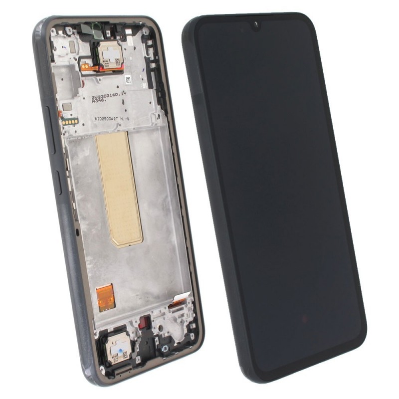Samsung SERVICE PACK Display LCD ORIGINALE + Frame Per Galaxy A34 5G SM-A346 2023 | NERO