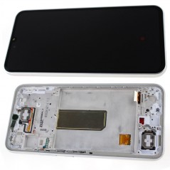 Discover Samsung SERVICE PACK Display LCD ORIGINALE + Frame Per Galaxy A34 5G SM-A346 2023 | Silver details