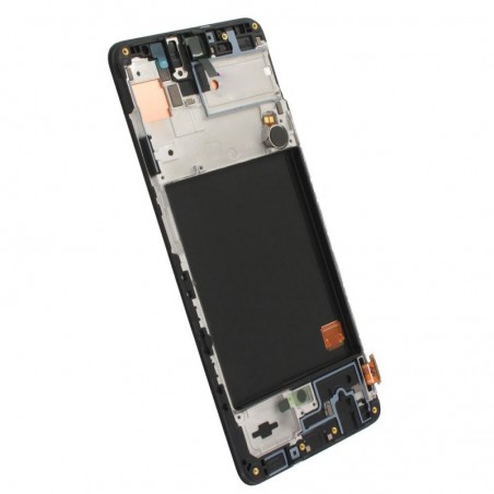 Samsung SERVICE PACK Display LCD ORIGINALE + Frame Per Galaxy A515 A51 | Nero