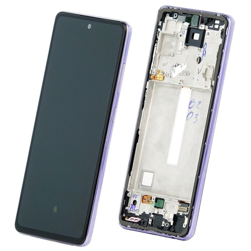 Samsung SERVICE PACK Display LCD ORIGINALE + Frame Per Galaxy A525 A52 - A526B A52 5G | Viola