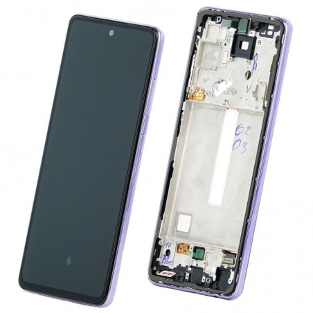 Samsung SERVICE PACK Display LCD ORIGINALE + Frame Per Galaxy A525 A52 - A526B A52 5G | Viola