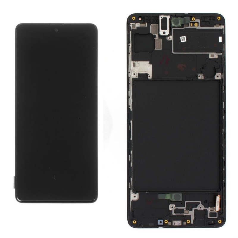 Samsung SERVICE PACK Display LCD ORIGINALE + Frame Per Galaxy A715 A71 | Nero