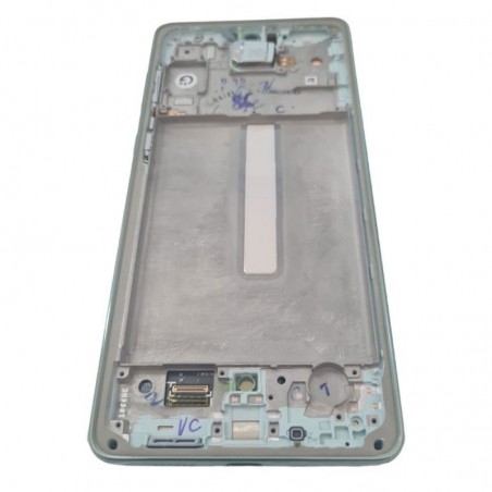 Samsung SERVICE PACK Display LCD ORIGINALE + Frame Per Galaxy A73 5G SM-A736 | Verde