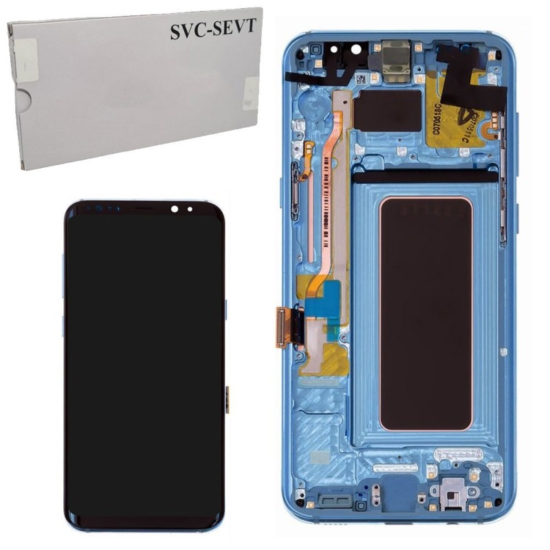 Samsung SERVICE PACK Display LCD ORIGINALE + Frame Per Galaxy G955 S8+ Plus | Blue